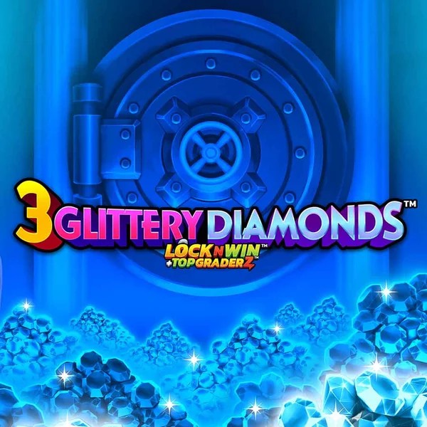3 Glittery Diamonds by PearFiction Studios, showcased at slot-monkey-casino.com – game logo
