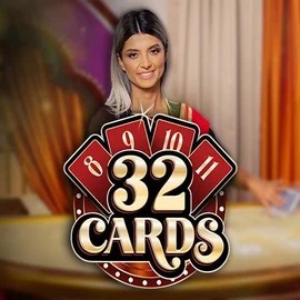 32 Cards online game logo by Ezugi on slot-monkey-casino.com