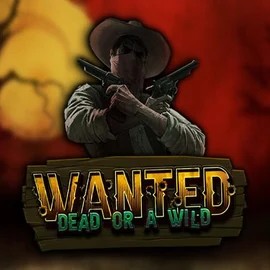 Wanted Dead or a Wild online game logo by Hacksaw Gaming on slot-monkey-casino.com